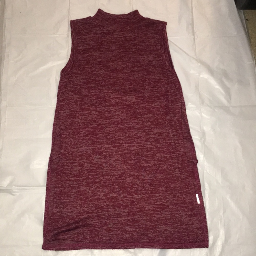 Maroon high neck top